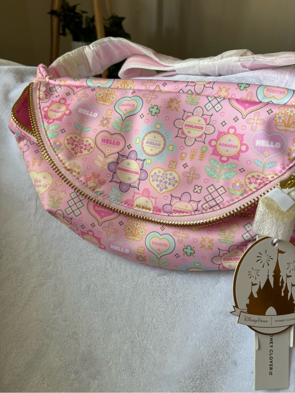 Stoney Clover Lane + Disney it’s a small world jumbo Fanny pack